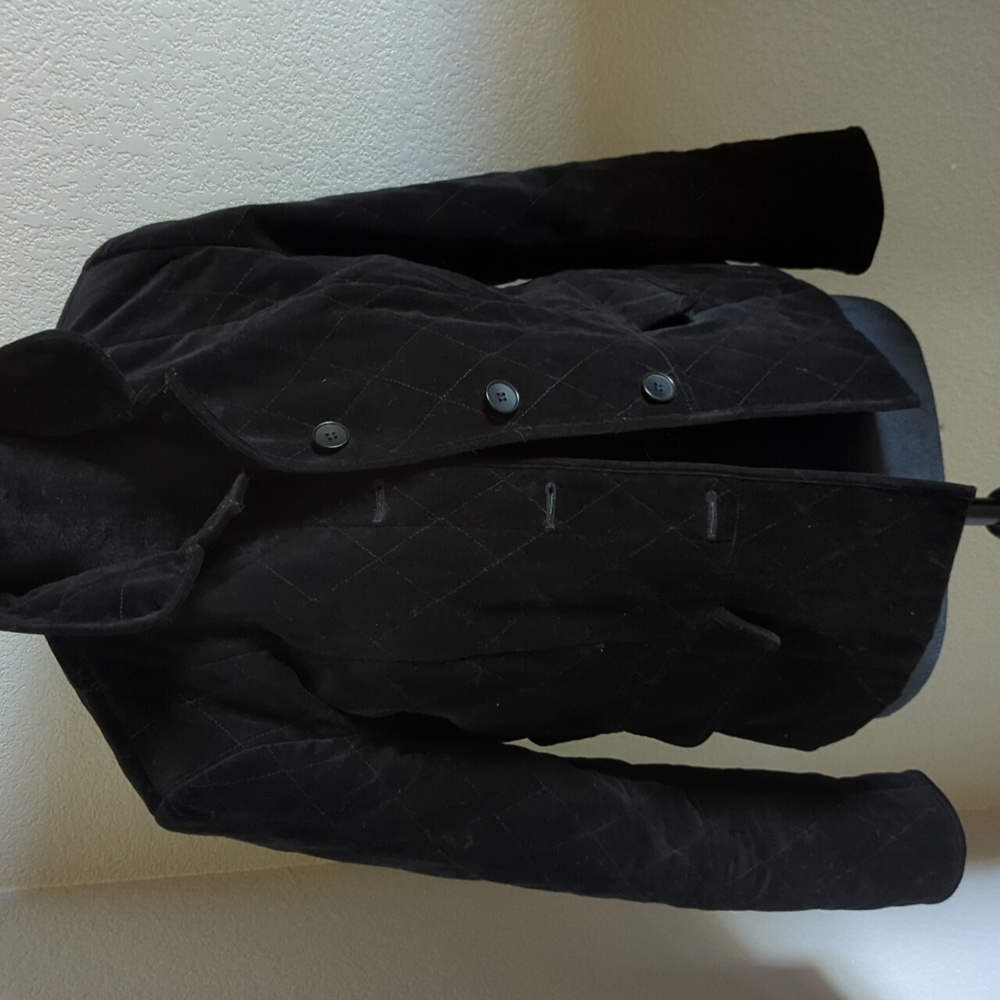 Talbots Black Quilted Jacket Sz 6